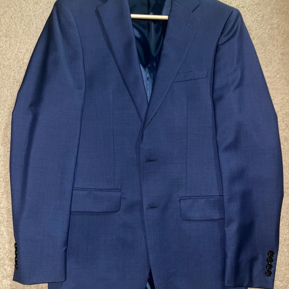 Calvin Klein Men's Navy Blue Two-Button Suit Jacket